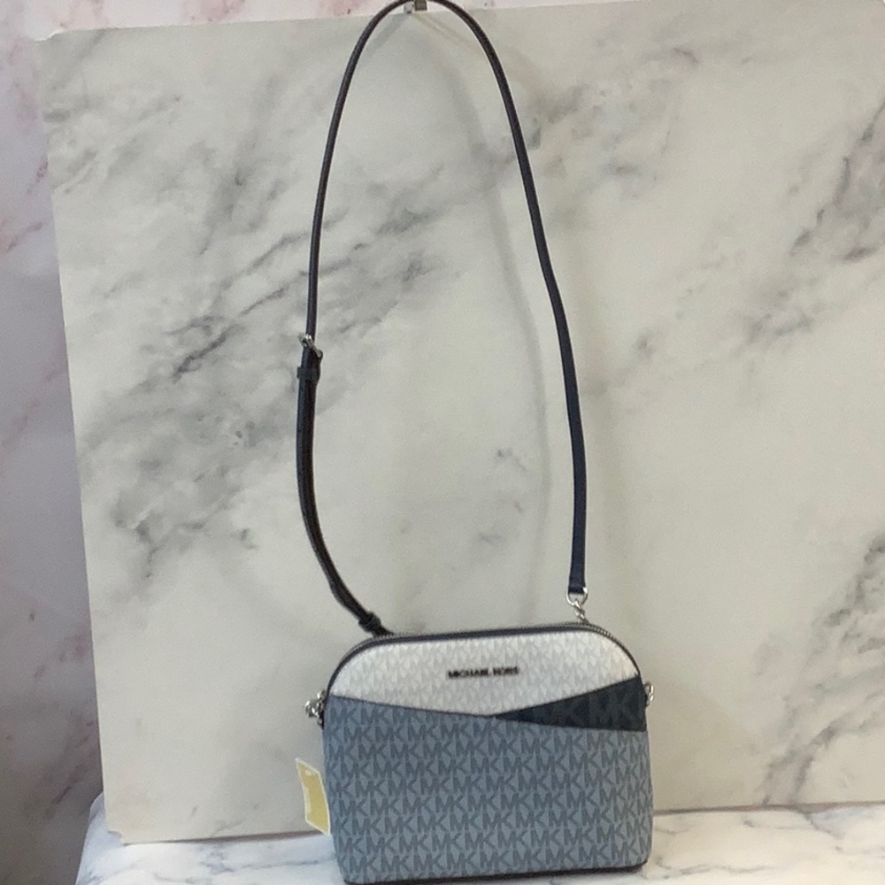 NWT Michael Kors Gray and Blue Crossbody Bag